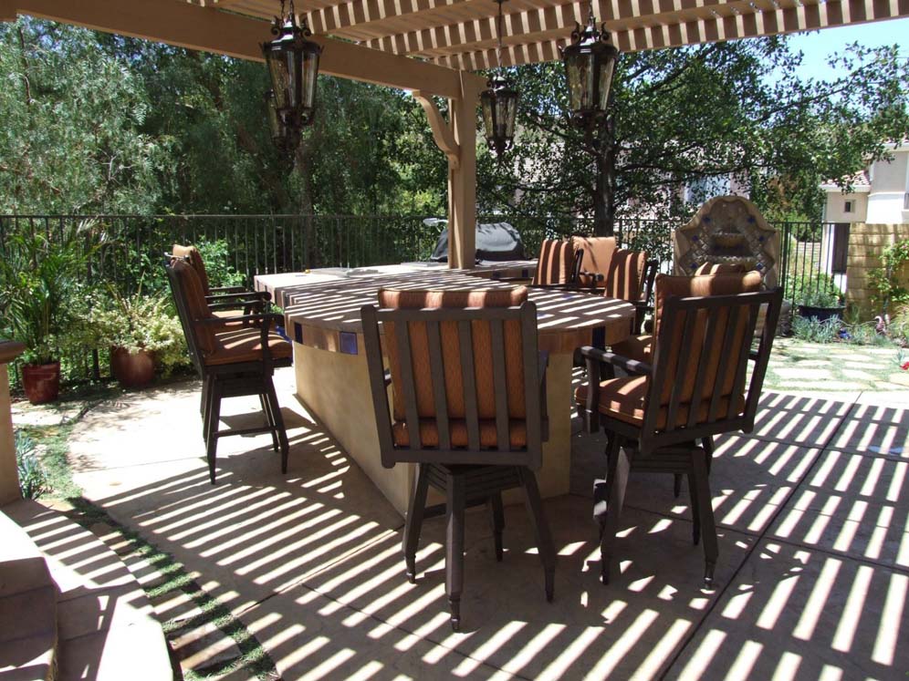 Slatted Shade in the Patio