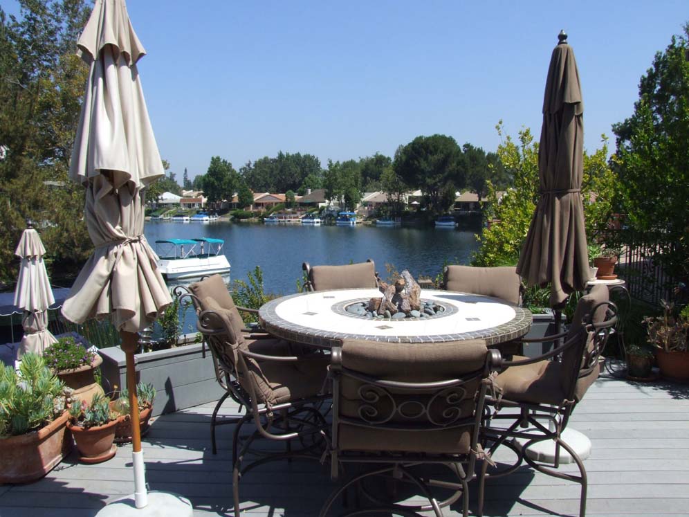 Patio Overlooks Boats