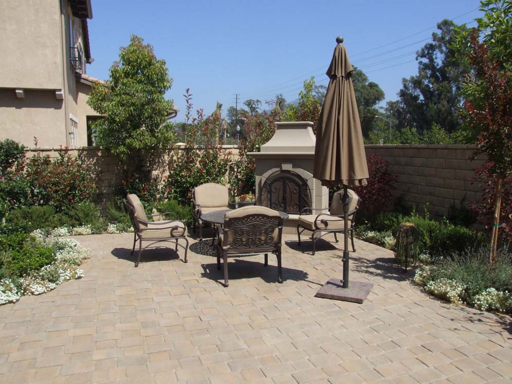 Outdoor Fireplace in the Patio