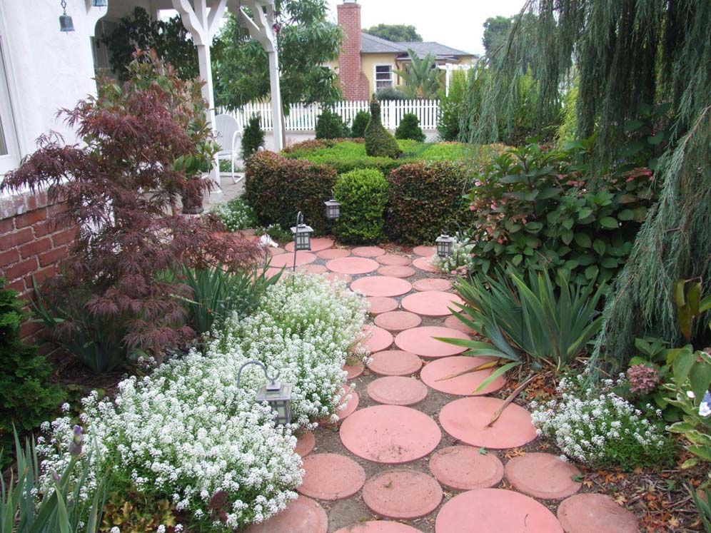 Round Pink Stepping Stones