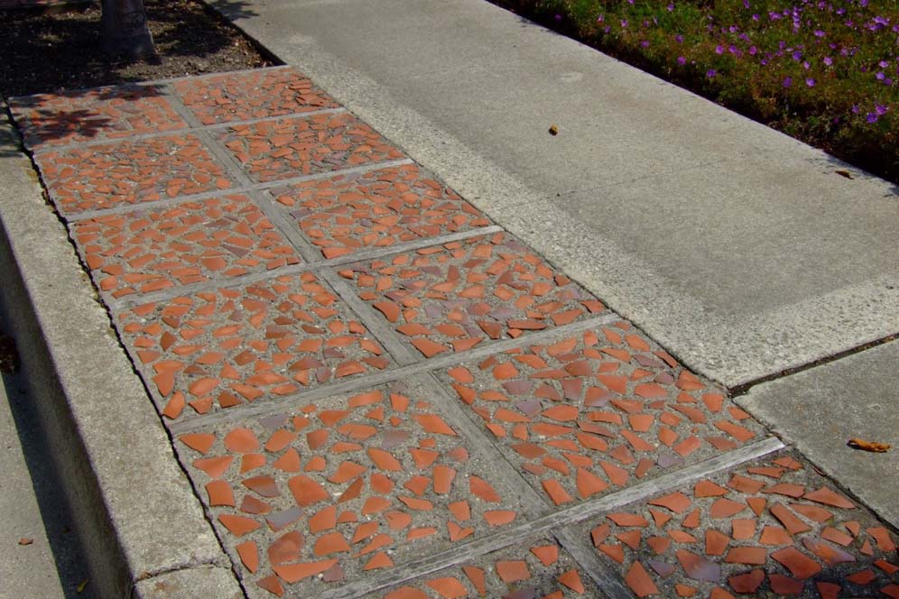 Mosaic Artwork in the Parking Strip