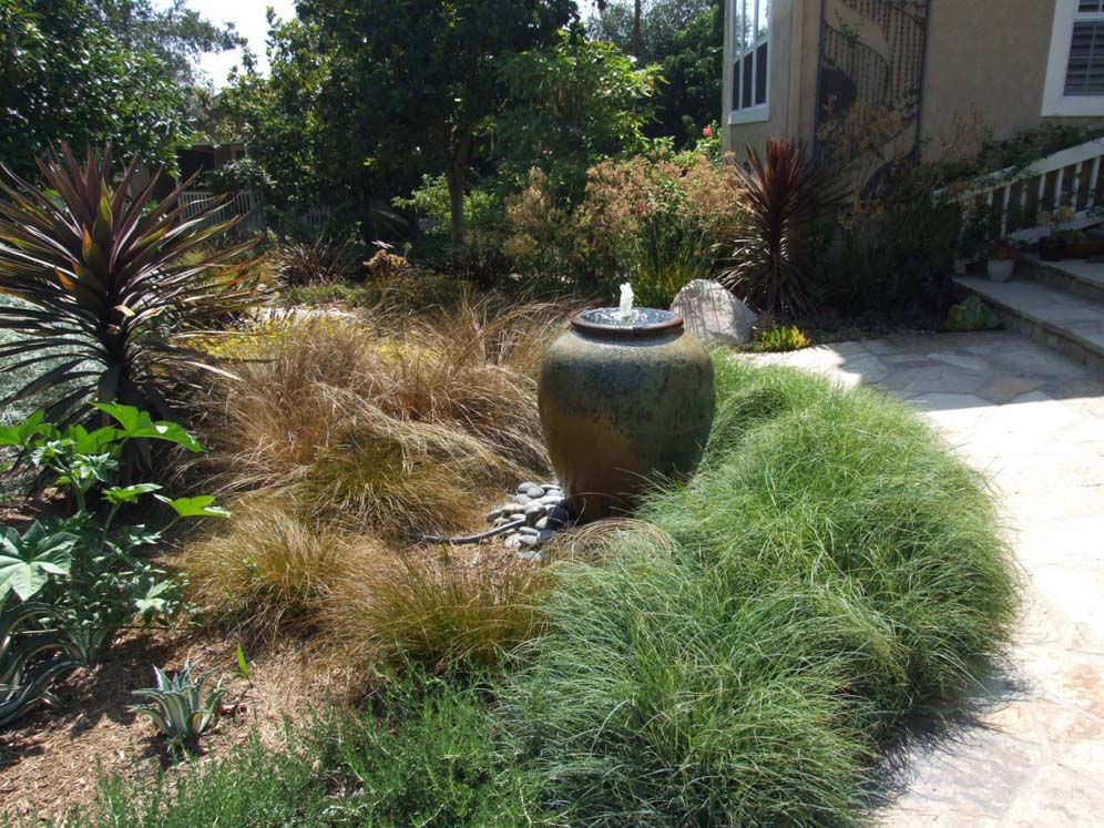 Bubbling Fountain in Grasses