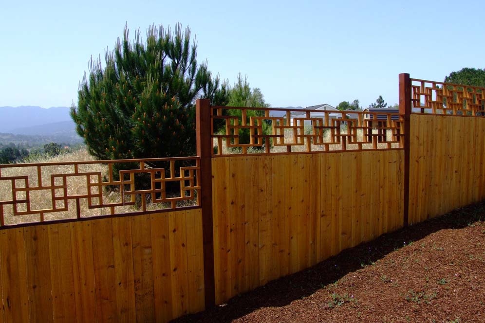 Asian Style Topping on Fence